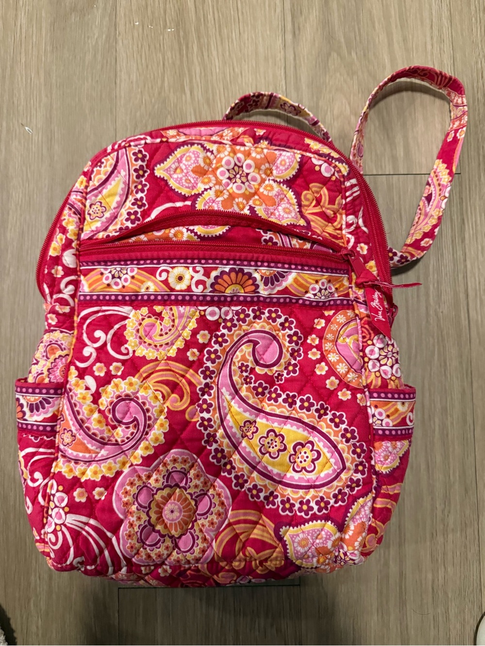 Vera Bradley Hot Pink Paisley Quilted Mini Backpack